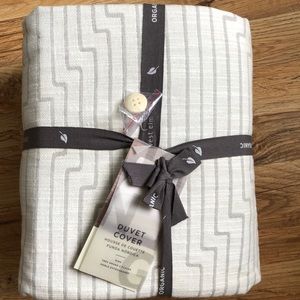 NWT West Elm Modern Geo Jacquard King Duvet Cover